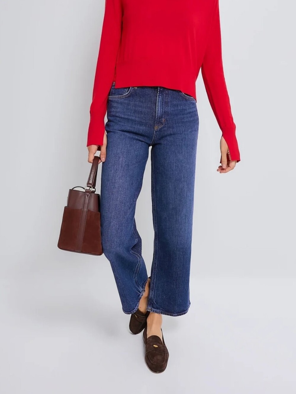 AGOLDE Ren High Rise Wide Leg Jeans Echo Stretch Size 31 EUC 90s Chic MSRP $238 - Picture 13 of 15